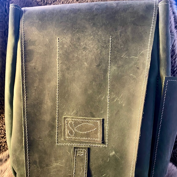 Full grain leather book bag main image 4